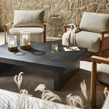 Huesca Outdoor Coffee Table, Distressed Graphite