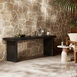 Huesca Outdoor Console Table, Distressed Graphite