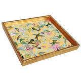 Lacquer Square Tray, Hummingbird Trellis