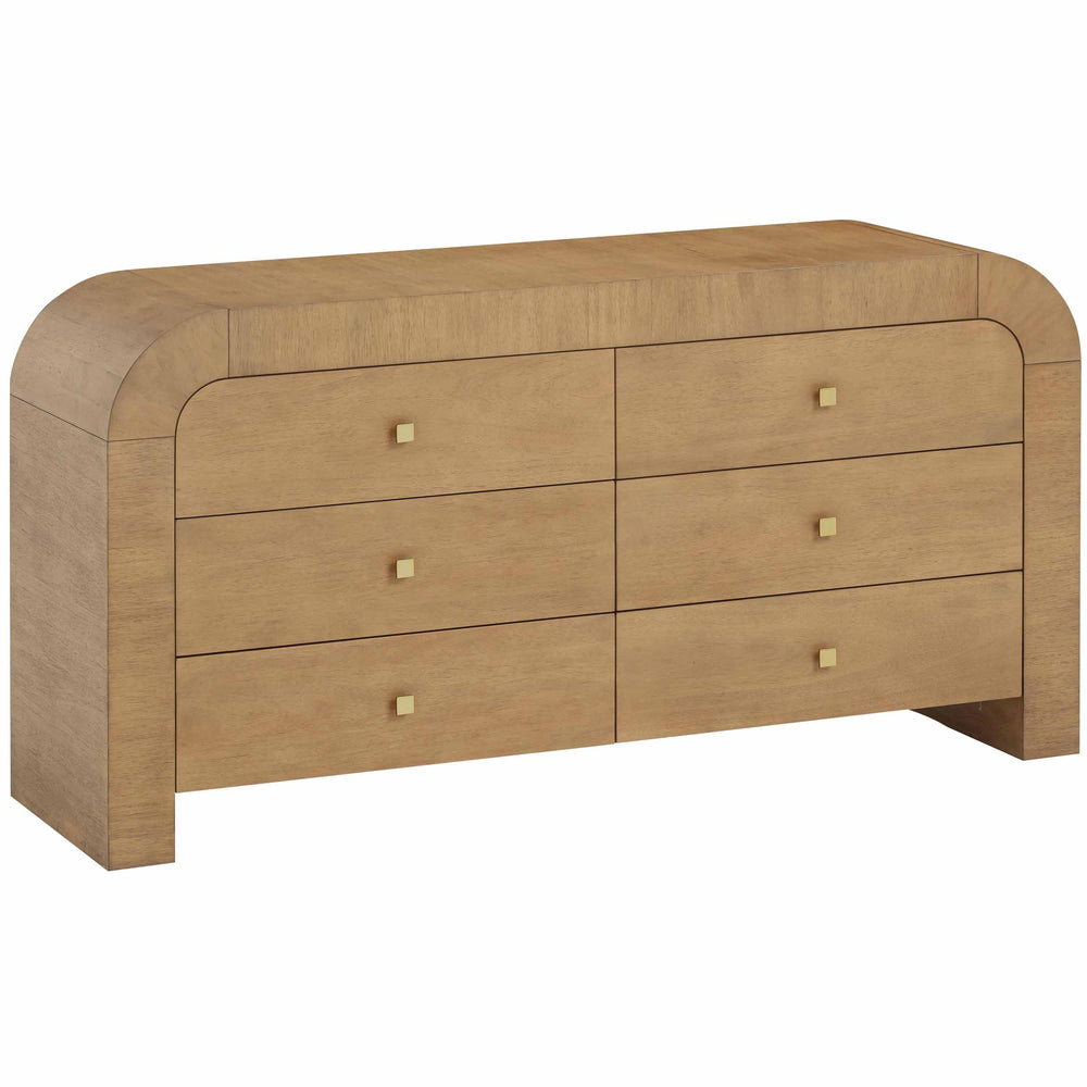 Hump 6 Drawer Dresser, Natural