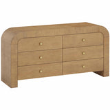 Hump 6 Drawer Dresser, Natural