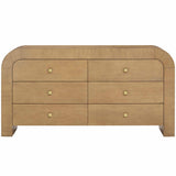 Hump 6 Drawer Dresser, Natural
