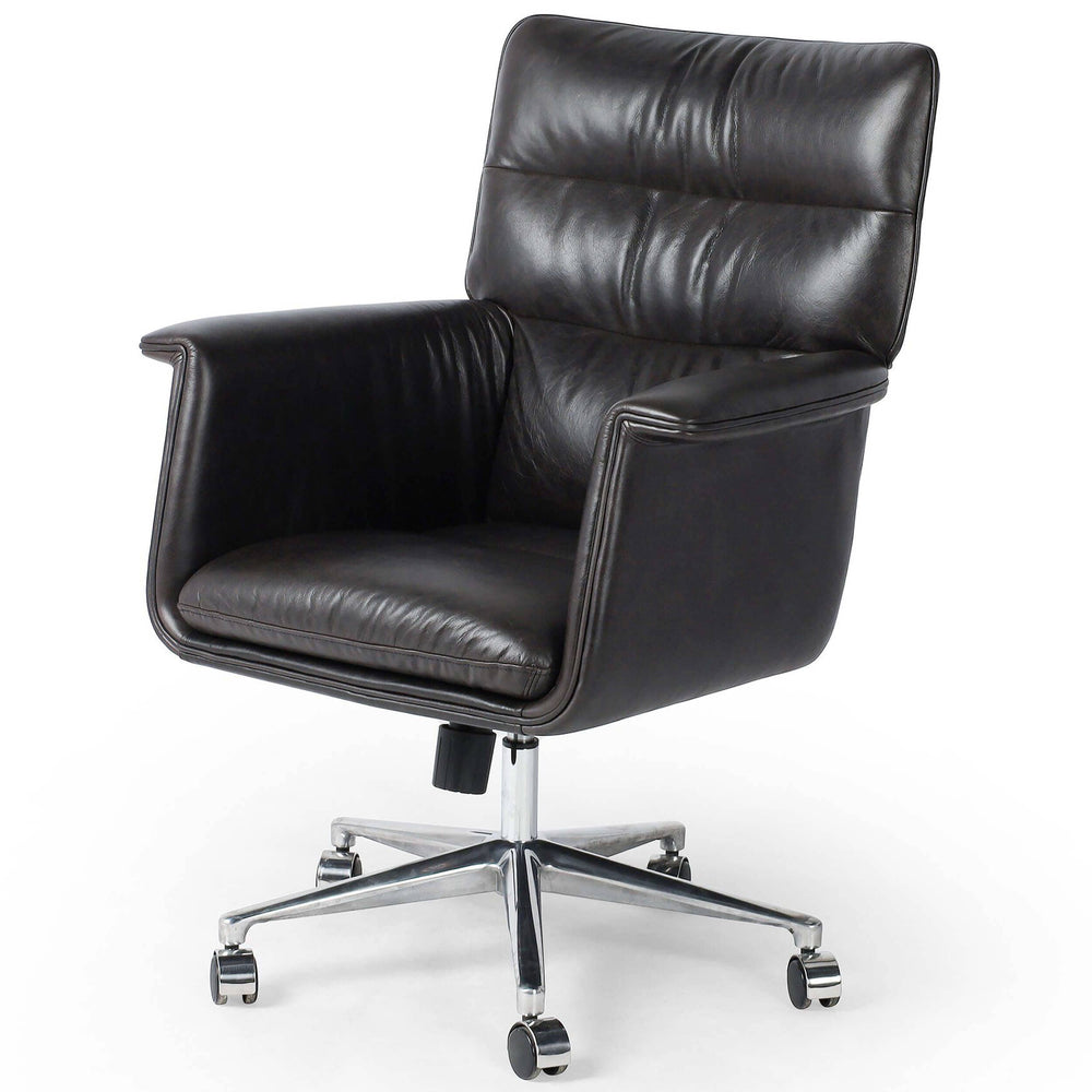 Humphrey Leather Desk Chair, Sonoma Olive by Four Hands-Furniture - Office-High Fashion Home