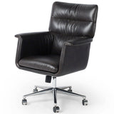 Humphrey Leather Desk Chair, Sonoma Olive by Four Hands-Furniture - Office-High Fashion Home