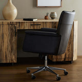 Humphrey Leather Desk Chair, Sonoma Olive by Four Hands-Furniture - Office-High Fashion Home