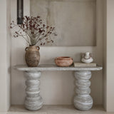 Hyre Outdoor Console Table, Natural Stone