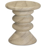 Hyre Outdoor Side Table, Travertine