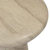 Hyre Outdoor Side Table, Travertine