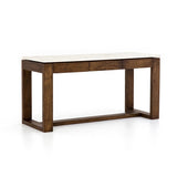 Everton Kitchen Island, Polished White Marble by Four Hands — PRM_1