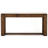 Everton Kitchen Island, Polished White Marble by Four Hands — FRT_1