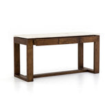 Everton Kitchen Island, Polished White Marble by Four Hands — OPN_1