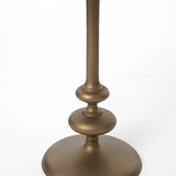 Marlow Matchstick Pedestal Table, Matte Brass by Four Hands