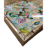 Lacquer Square Tray, Hummingbird Trellis