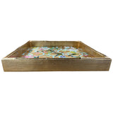 Lacquer Square Tray, Hummingbird Trellis