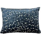 Cheetah Lumbar Pillow, Navy