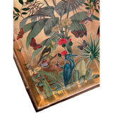 Lacquer Bamboo Rectangle Tray, Golden Aviary