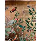 Lacquer Bamboo Rectangle Tray, Golden Aviary