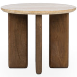 Idella Round End Table, Tan-Furniture - Accent Tables-High Fashion Home