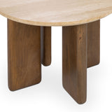 Idella Round End Table, Tan-Furniture - Accent Tables-High Fashion Home
