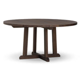Indie Outdoor Round Dining Table, Stained Saddle Brown by Four Hands-Furniture - Dining-High Fashion Home