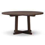 Indie Outdoor Round Dining Table, Stained Saddle Brown by Four Hands-Furniture - Dining-High Fashion Home