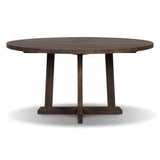 Indie Outdoor Round Dining Table, Stained Saddle Brown by Four Hands-Furniture - Dining-High Fashion Home