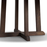 Indie Outdoor Round Dining Table, Stained Saddle Brown by Four Hands-Furniture - Dining-High Fashion Home