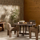 Indie Outdoor Round Dining Table, Stained Saddle Brown by Four Hands-Furniture - Dining-High Fashion Home