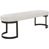 Infinity Bench, White/Black-Furniture - Benches-High Fashion Home