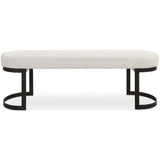 Infinity Bench, White/Black-Furniture - Benches-High Fashion Home