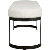 Infinity Bench, White/Black-Furniture - Benches-High Fashion Home