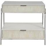 Ingrid 2 Drawer Nightstand, Selenite-Furniture - Bedroom-High Fashion Home