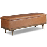 Iris Leather Trunk, Chaps Sand by Four Hands
