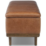 Iris Leather Trunk, Chaps Sand by Four Hands