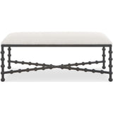 Iron Drops Large Bench, Crisp White-Furniture - Benches-High Fashion Home