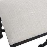 Iron Drops Large Bench, Crisp White-Furniture - Benches-High Fashion Home