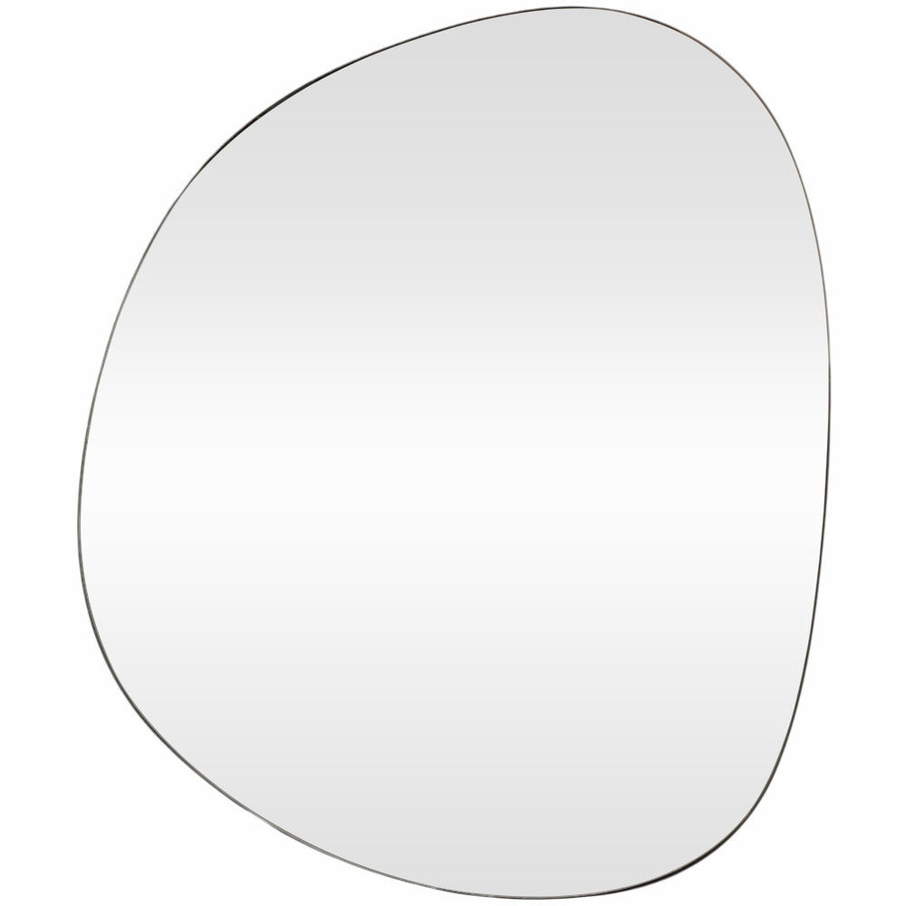 Irregular Round Mirror, Black
