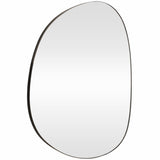 Irregular Round Mirror, Black
