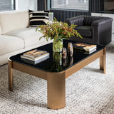 Irvine Coffee Table, Gold-Furniture - Accent Tables-High Fashion Home