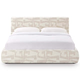 Isla Bed, Cream Jacquard-Furniture - Bedroom-High Fashion Home