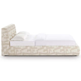 Isla Bed, Cream Jacquard-Furniture - Bedroom-High Fashion Home