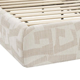 Isla Bed, Cream Jacquard-Furniture - Bedroom-High Fashion Home