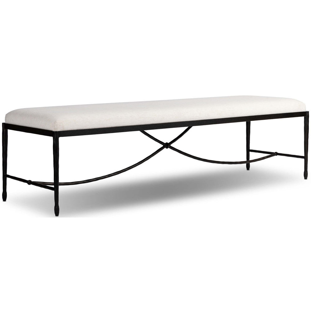 Jade Bench, Nomad Snow by Four Hands-Furniture - Benches-High Fashion Home