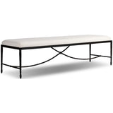 Jade Bench, Nomad Snow by Four Hands-Furniture - Benches-High Fashion Home