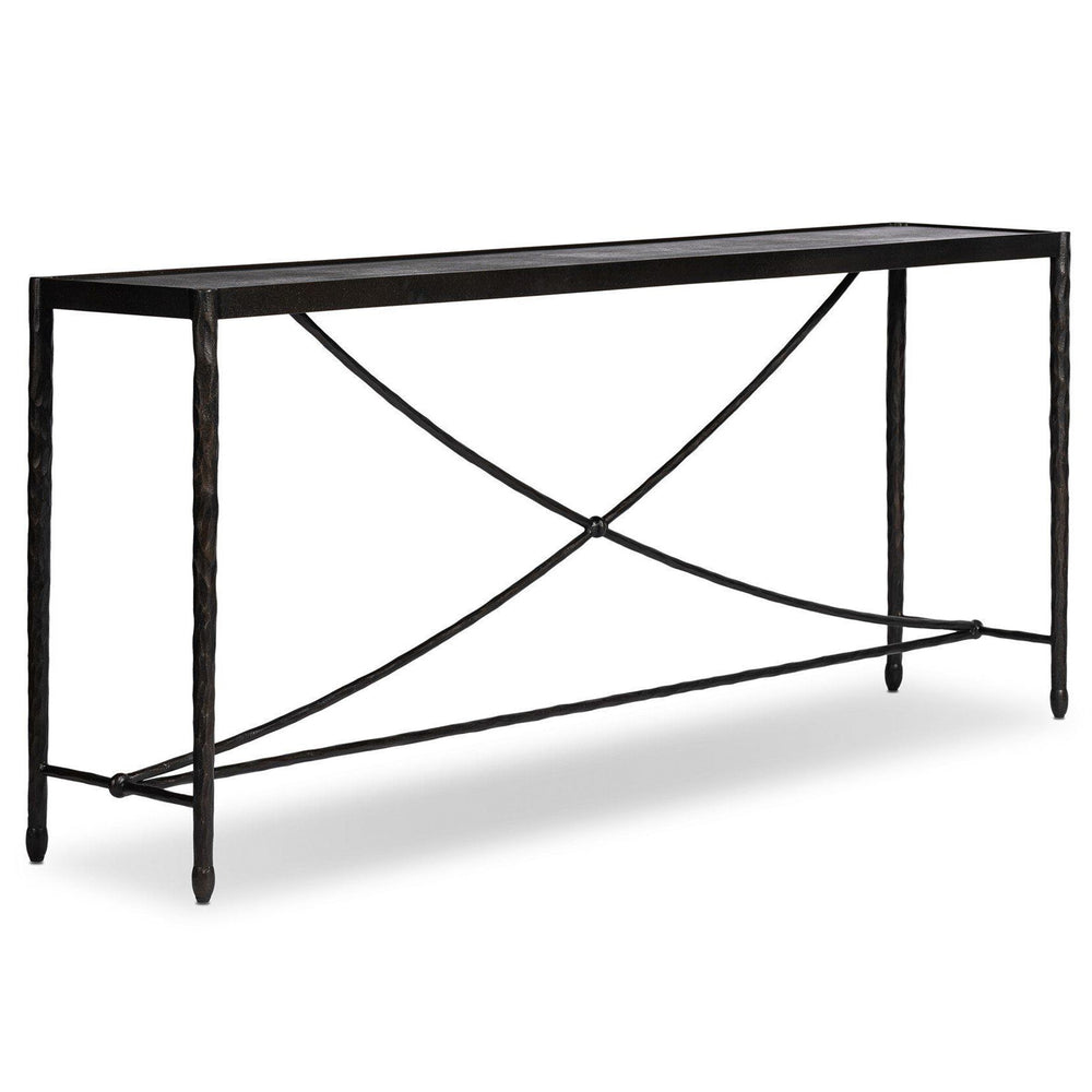 Jade Console Table, Textured Bronze by Four Hands-Furniture - Accent Tables-High Fashion Home