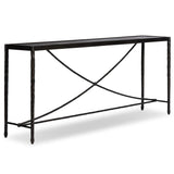 Jade Console Table, Textured Bronze by Four Hands-Furniture - Accent Tables-High Fashion Home
