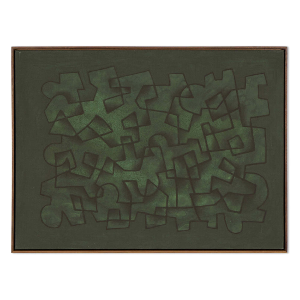 Jade by Benjamin Galvan, Walnut Floater by Four Hands-Accessories Artwork-High Fashion Home