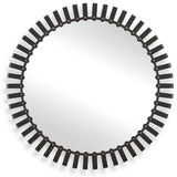 Jael Round Mirror, Satin Black