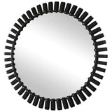 Jael Round Mirror, Satin Black