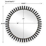Jael Round Mirror, Satin Black